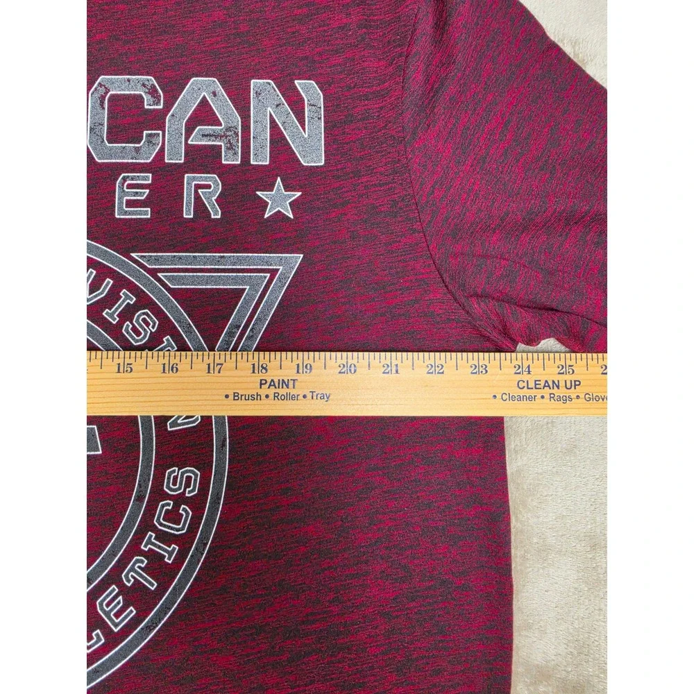 American Fighter Mens 2XL Long Sleeve Tee Burgundy Space Dye Buckle Exclusive